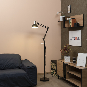   Állólámpa fekete színben, állítható, 171 cm - Aristeo Rábalux 2196, 1xE27 foglalattal