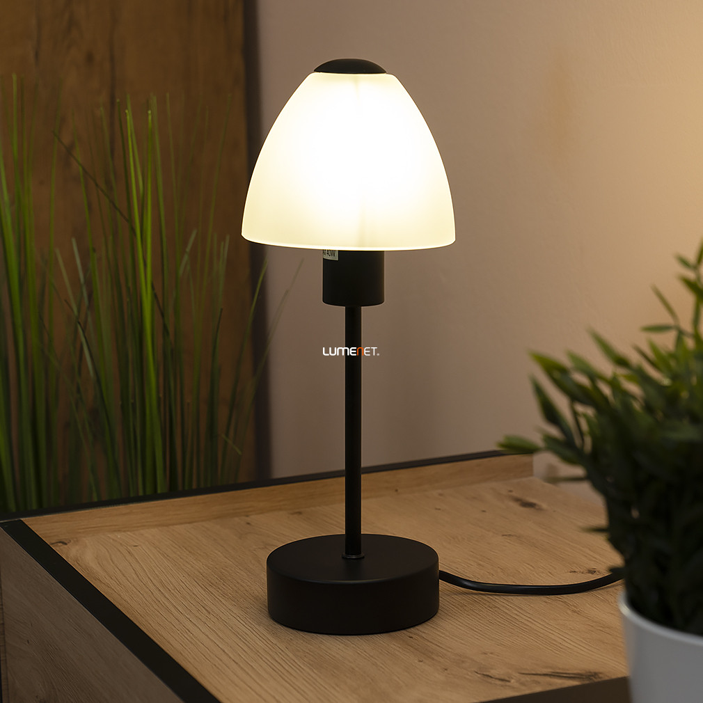 Asztali lámpa 32,5 cm, fekete-színben (Lydia)