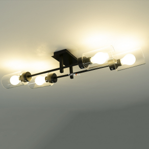   Dupla pálcás mennyezeti lámpa 4 foglalattal üvegbúrában - Prudence Rábalux 2672