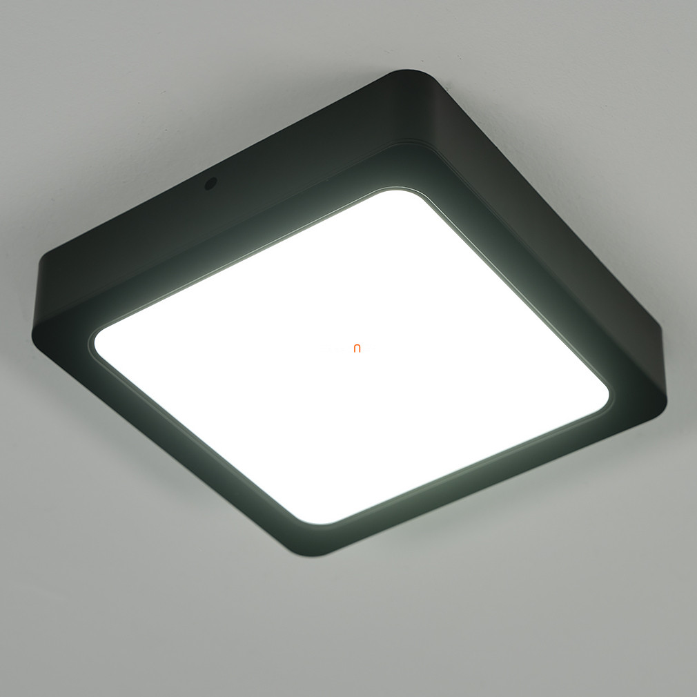 Szögletes mennyezeti LED lámpa, fekete-fehér színben, 22x22 cm (Shaun)