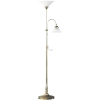 Mennyezetvilágító állólámpa, 180 cm olvasókarral - Marian Rábalux 2708, zsinórkapcsoló, üveg, klasszikus, 2xE27 foglalattal