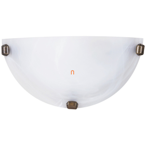   Fali üveg lámpa, fehér-bronz színben - Alabastro Rábalux 3003