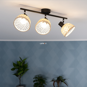 Mennyezeti spot lámpa, 3 foglalattal - Rattan Rábalux 3135