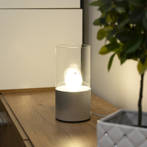   Asztali üveg lámpa, 25 cm - Zelkova Rábalux 3153, 1xE27 foglalattal