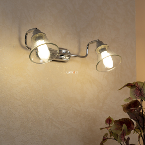   Fürdőszobai falikar üvegbúrás, két foglalattal - Antoine Rábalux 3208