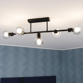   Üvegbúrás mennyezeti lámpa 5 foglalattal - Sullivan Rábalux 3296