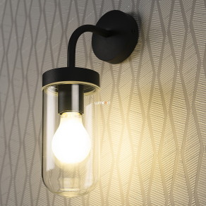   Fürdőszobai falikar üvegbúrában, fekete - Yago Rábalux 3310