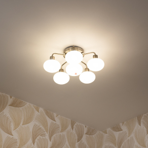   Antikolt sárgaréz csillár art deco stílusban - Sorina Rábalux 3918