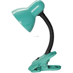   Türkiz csíptetős asztali LED spot lámpa, 34 cm - Dennis Rábalux 4257, 1xE27 foglalattal