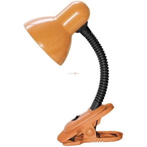   Narancssárga csíptetős asztali LED spot lámpa, 34 cm - Dennis Rábalux 4258, 1xE27 foglalattal