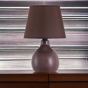   Kerámia asztali lámpa fekete színben, 28 cm - Ingrid Rábalux 4476, 1xE14 foglalattal