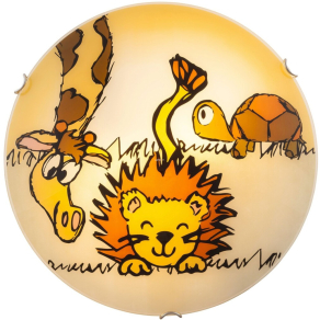   Gyerek fali lámpa szafari állatokkal, 40 cm - Leon Rábalux 4559