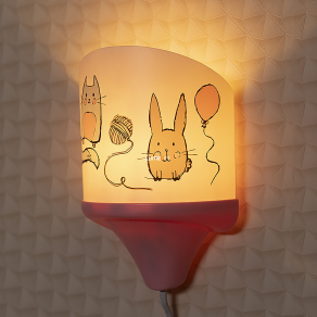   Fali éjjeli lámpa gyerekeknek, rózsaszín - Cathy Rábalux 4570