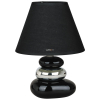 Éjjeli lámpa, fekete kerámia, 25 cm - Salem Rábalux 4950, 1xE14 foglalattal