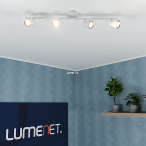   Fehér mennyezeti LED spot lámpa arany színű szegéllyel, 84 cm - Solange Rábalux 5048