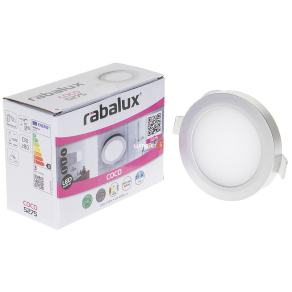  Ráépíthető és beépíthető mennyezeti LED lámpa 3 W, hidegfehér, ezüst-fehér - Coco Rábalux 5275