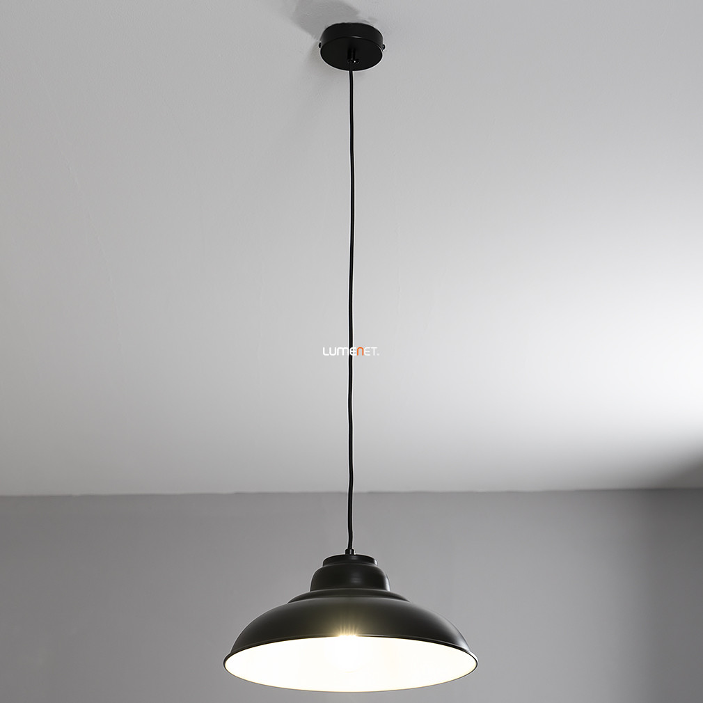 Loft függesztett lámpa fekete színben (Dragan)