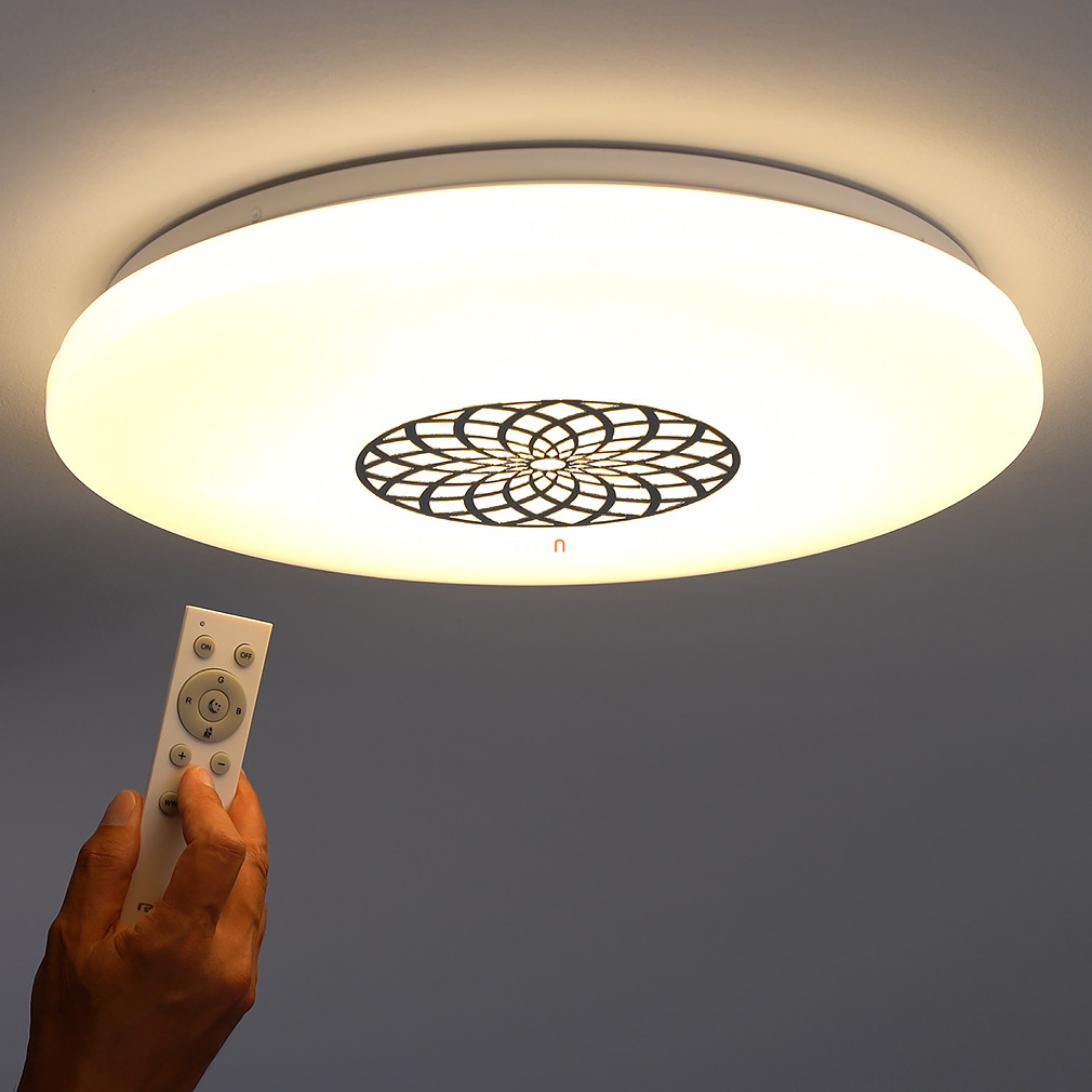 Okos mennyezeti LED lámpa távirányítóval, mandala mintás (Ophelia RGBW)
