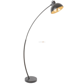   Állólámpa, fekete-arany színben, 158 cm - Otto Rábalux 5592, talpkapcsoló, 1xE27 foglalattal