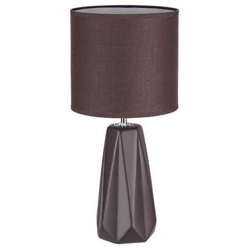 Textil asztali lámpa 43 cm, barna színben (Amiel)