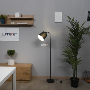   Textil állólámpa, 141 cm - Godric Rábalux 6640, zsinórkapcsoló, 1xE27 foglalattal