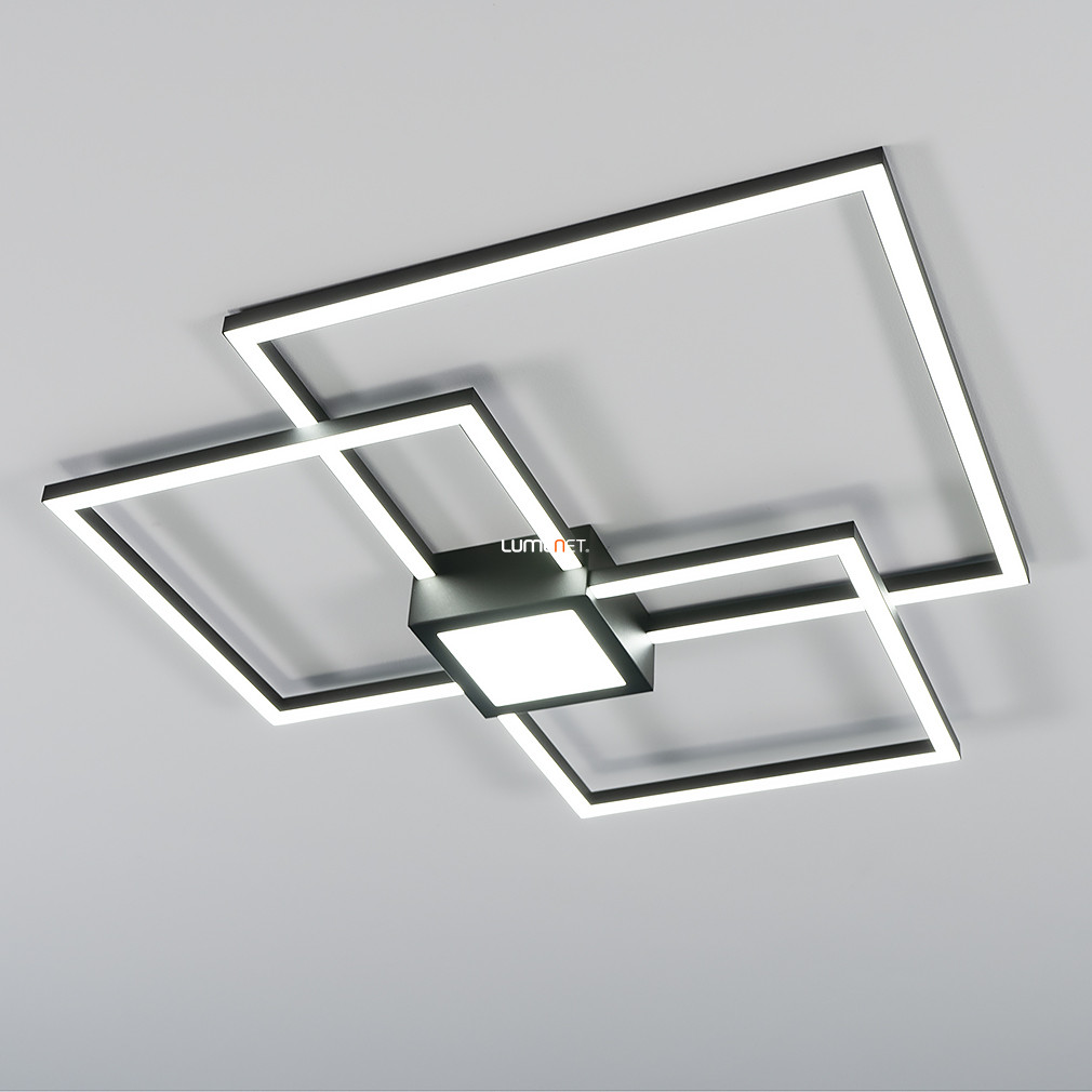 Falikapcsolóval szabályozható mennyezeti LED lámpa, fekete (Thabita)