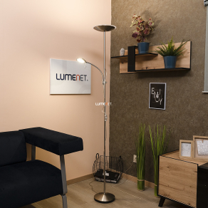   Mennyezetvilágító LED állólámpa olvasókarral, 182 cm - Vlasta Rábalux 7006, zsinórkapcsoló, 3000 K, 1800 lm, 23 W