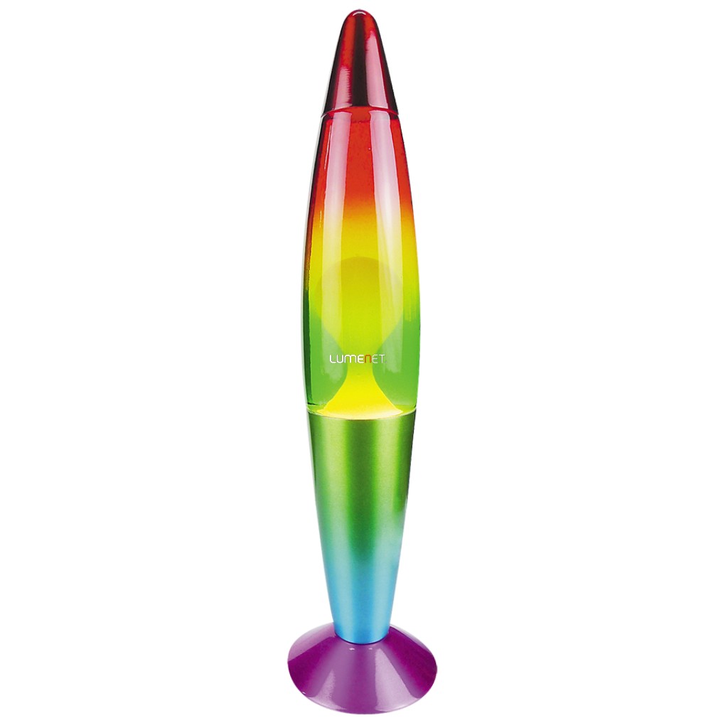 Rainbow lávalámpa fényforrással, színes (Lollipop)