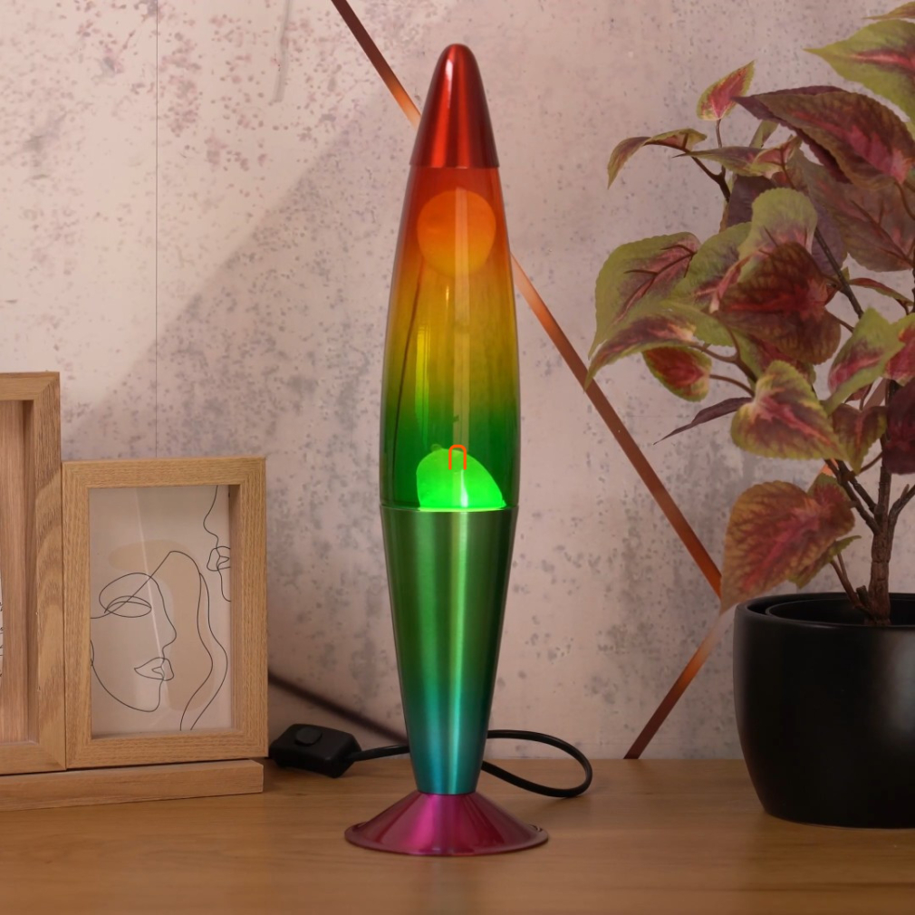 Lávalámpa fényforrással, színes, 42 cm - Lollipop Rábalux 7011, 1xE14 foglalattal
