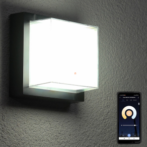   Kültéri okos fali LED lámpa, 16x16 cm - Durbe-RGBW Rábalux 7247