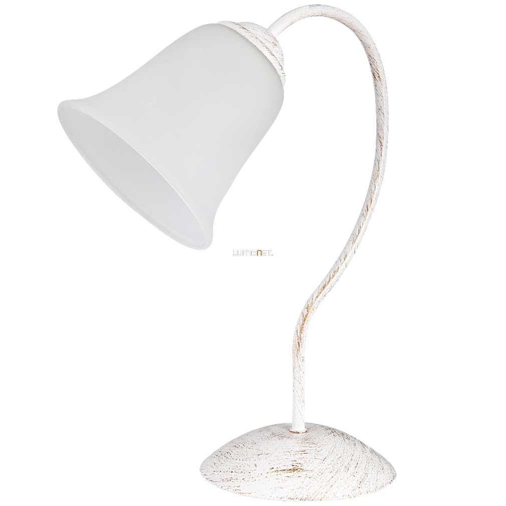Asztali lámpa, 29 cm, antikolt fehér (Fabiola)