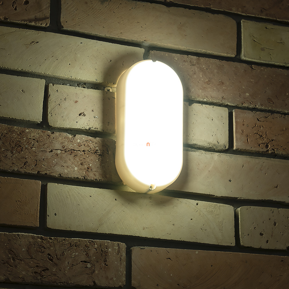 Kültéri ovális fali LED lámpa, fehér (Hort)