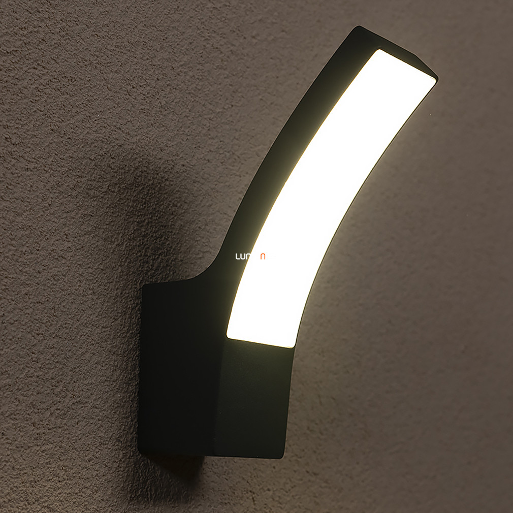 Kültéri íves fali LED lámpa antracit színben, 29 cm (Palanga)
