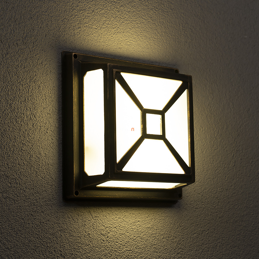 Kültéri fali lámpa X kerettel, 29x29 cm (Darius)