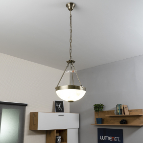   Klasszikus csillár díszes opál üveggel bronz színben - Annabella Rábalux 8637