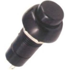 Nyomógombos kapcsoló /kerek/feket  ST 10/BK