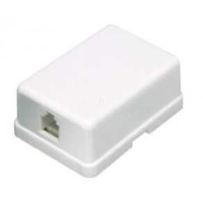 Telefon fali aljzat/1-es,falon kiv/ TS 1M/WH