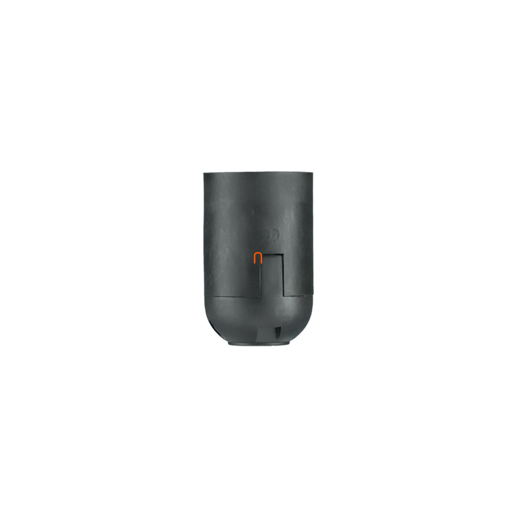 Foglalat E27 60W fekete pattintós 321215
