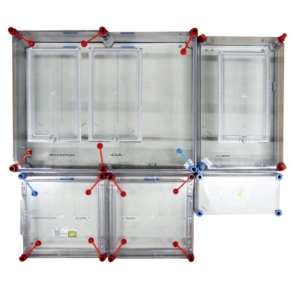   Hensel HB333KSZ-U fogyasztásmérő szekrény, 1 vagy 3 fázisú általános és vezérelt és H-tarifás méréshez, szabadvezetékes