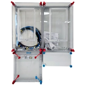   Hensel HB33KH-U fogyasztásmérő szekrény, 1 vagy 3 fázisú általános és H-tarifás mérők számára, szabadvezetékes