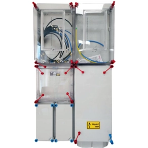   Hensel HB33KHF-U fogyasztásmérő szekrény, 1 vagy 3 fázisú általános és H-tarifás mérők számára, földkábeles csatlakozás