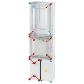   Hensel HB3008F-U1 fogyasztásmérő szekrény, 1 vagy 3 fázisú 80A mérő számára, földkábeles csatlakozás, 80A mindennapszaki