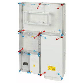   Hensel HB33K024-U1 fogyasztásmérő szekrény, 1 vagy 3 fázisú általános és vezérelt mérők számára, 2x12 modulos kiselosztóval