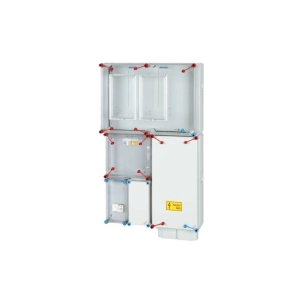   Hensel HB33K0F4D-U fogyasztásmérő szekrény, 1 vagy 3 fázisú általános és vezérelt mérők számára, földkábeles csatlakozás, dugaljzattal