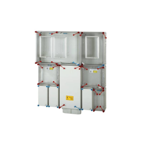   Hensel HB333KF-U fogyasztásmérő szekrény, 1 vagy 3 fázisú általános és vezérelt és H-tarifás méréshez, földkábeles csatlakozás