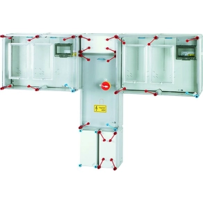   Hensel HCS422 csoportos mérőhely, 2 felhasználási hely, 1 vagy 3 fázisú általános és vezérelt /H-tarifás méréshez