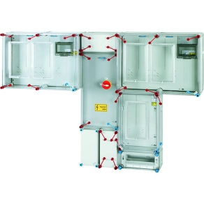   Hensel HCS422+1 csoportos mérőhely, 2 felhasználási hely, 1 vagy 3 fázisú általános és vezérelt /H-tarifás méréshez