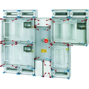   Hensel HCS432+1+MF csoportos mérőhely, 3 felhasználási hely, 1 vagy 3 fázisú általános és vezérelt és H-tarifás méréshez