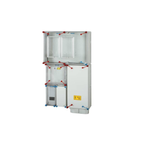   Hensel HB33K0F4-U fogyasztásmérő szekrény, 1 vagy 3 fázisú általános és vezérelt mérők számára, földkábeles csatlakozás, 4 modulos kiselosztó