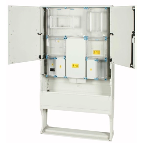   Hensel HB333KFE4-U1 földbe ásható fogyasztásmérő szekrény, 1 vagy 3 fázisú általános és vezérelt és H-tarifás méréshez, 4 modulos kiselosztó, földkábeles csatlakozás